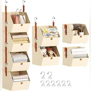 Hanging Storage Organizer with Hooks